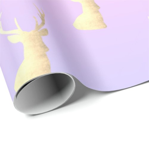Elegant gold Christmas reindeer pattern Wrapping Paper