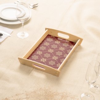 Elegant Gold Christmas Snowflakes Pattern