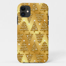Elegant Gold Christmas Tree iPhone Case