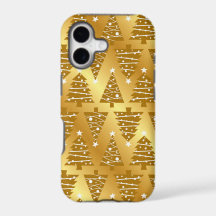 Elegant Gold Christmas Tree iPhone Case