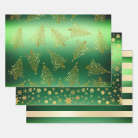 Elegant Golden Black White Luxury Christmas Gift Wrapping Paper