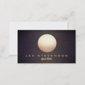 Elegant Gold Circle Sphere Wood Look Simple Modern Business Card (Front/Back)
