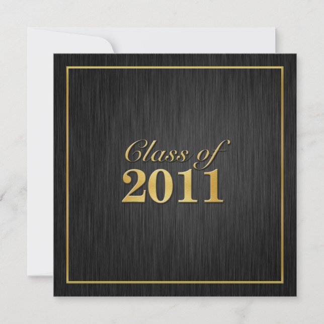 Elegant "Gold" Class of 2011 Graduation Invitation (Front)