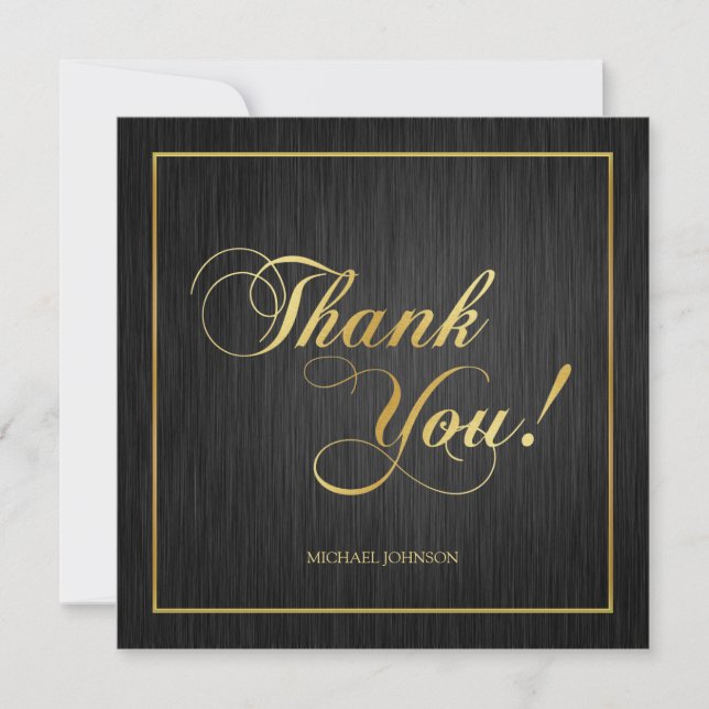 Elegant "Gold" Class of 2013 Graduation Thank You Card (Front)