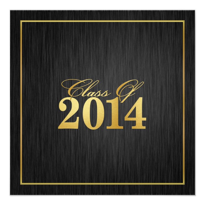 Elegant "Gold" Class of 2014 Graduation Invitation