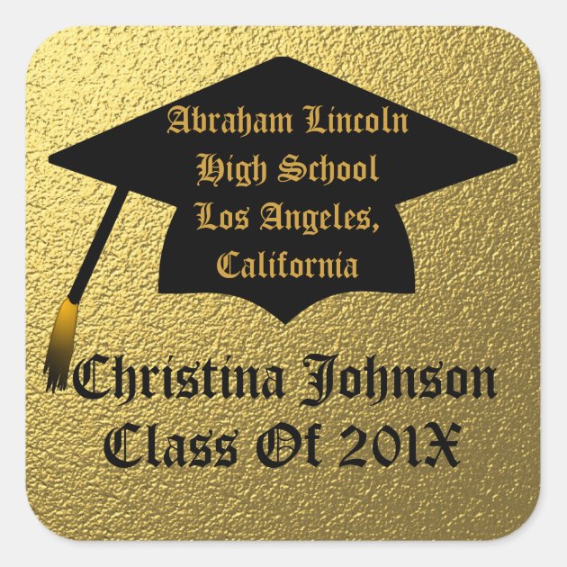 Elegant Gold Class Of ?? Graduation Stickers