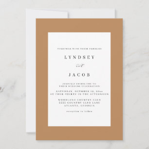 Elegant Gold Classic Chic Wedding Invitation