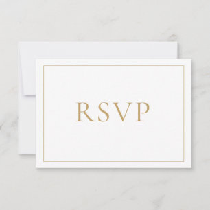 Elegant Gold Classic Script RSVP Card