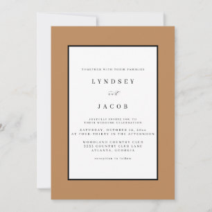 Elegant Gold Classic Wedding Invitation