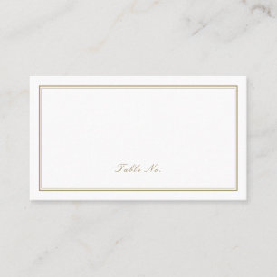 Elegant gold classy monogram minimalist wedding place card
