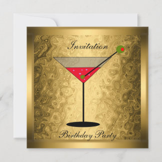 Elegant Gold Cocktail Party Invitation