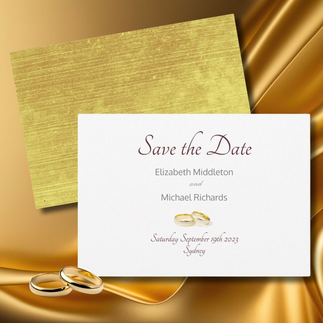 Elegant Gold Color Chic Wedding Save the Date (Creator Uploaded)