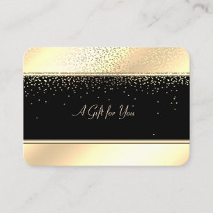 Elegant Gold Confetti Discount Card
