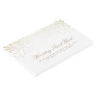 Elegant Gold Confetti Dots White Wedding