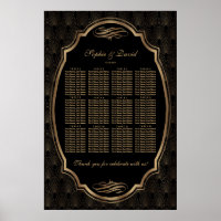 Elegant Gold Confetti Love Burgundy Seating Chart