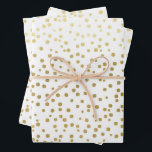 Elegant Gold Confetti Pattern Wedding Wrapping Paper Sheets<br><div class="desc">Wedding gift-giving in a faux gold confetti pattern makes an awesome presentation.  Ideal for newlyweds,  bridal showers,  wedding showers,  new homes,  engagement showers,  and more.</div>