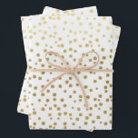 Elegant Gold Confetti Pattern Wedding Wrapping Paper Sheets<br><div class="desc">Wedding gift-giving in a faux gold confetti pattern makes an awesome presentation.  Ideal for newlyweds,  bridal showers,  wedding showers,  new homes,  engagement showers,  and more.</div>