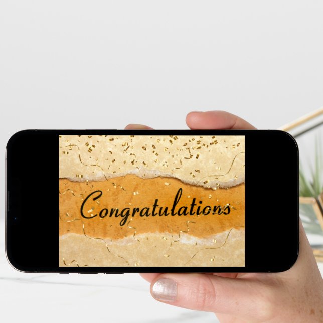 Elegant Gold Congratulations Card (Front Digital)