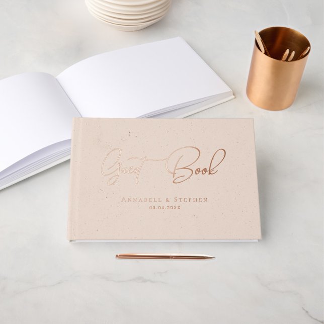 Elegant, Gold-Copper-Silver-Foil-Wedding Foil Guest Book (Creator Uploaded)