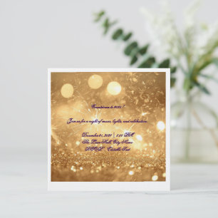 Elegant Gold Countdown New Year 2025 Invitation 