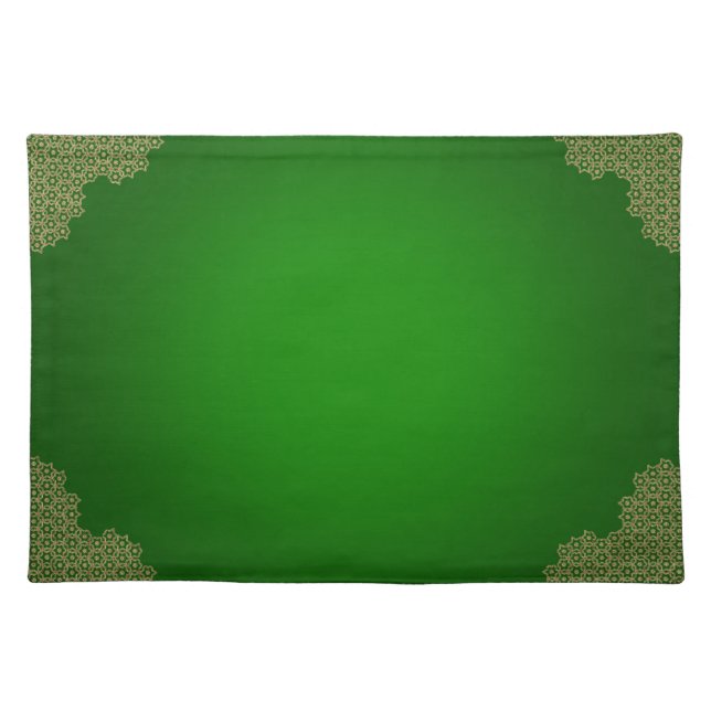 Elegant Gold Crescent Moon Ramadan Placemat (Front)