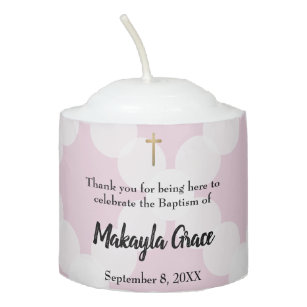 baptism candle set for baby girl