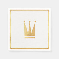 Elegant Gold Crown Napkins