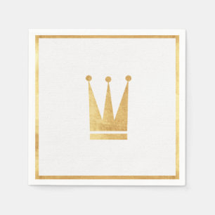 Elegant Gold Crown Napkins