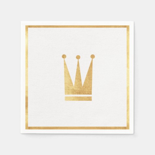 Elegant Gold Crown Napkins