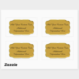 Elegant Gold Custom Seals And Stickers | Zazzle