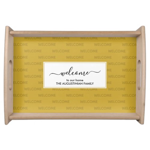 Elegant Gold Custom WELCOME TO OUR HOME  Serving Tray