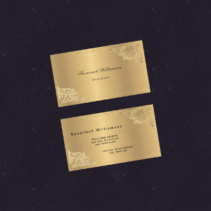Elegant Gold Customizable Business Card