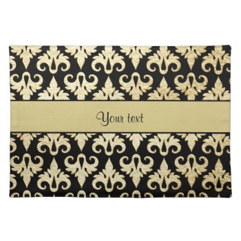 Elegant Gold Damask Cloth Placemat by kye_designs at Zazzle