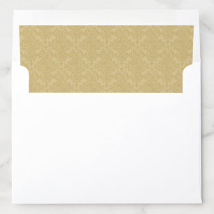 Elegant Gold Damask Envelope Liner