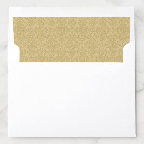 Elegant Gold Damask  Envelope Liner