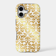 Elegant Gold Damask iPhone Case