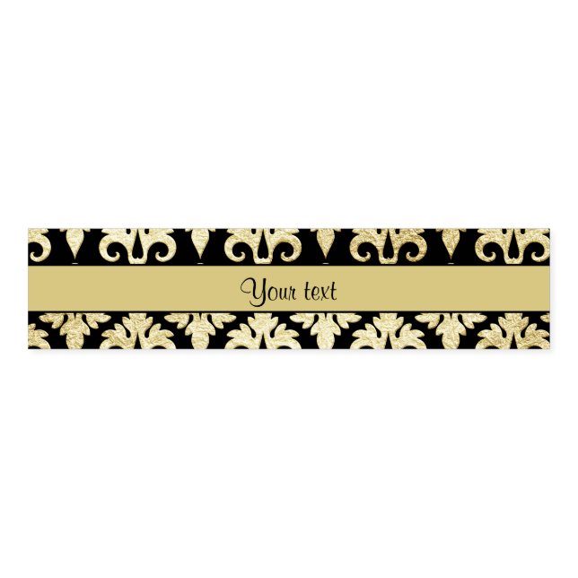 Elegant Gold Damask Napkin Bands (Unfolded)