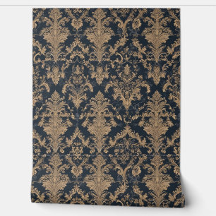 Elegant Gold Damask Pattern Design Wallpaper