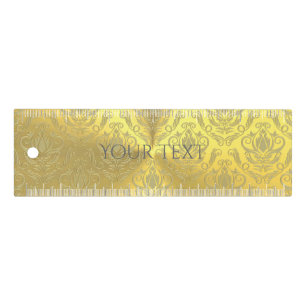 Elegant Gold Damask Ruler