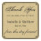 Elegant Gold Damask Wedding Thank You Stickers