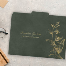 Elegant gold dark green office professional