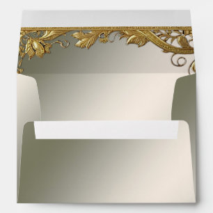 Elegant Gold Decorative Floral Envelope