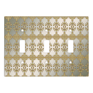 Elegant Gold Decorative Floral Light Switch Cover