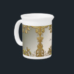 Elegant Gold Decorative Floral Porcelain Pitcher<br><div class="desc">Beautiful Elegant Gold Decorative Floral Porcelain Pitcher</div>