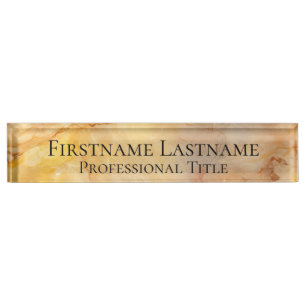 Elegant Gold Desk Name Plate