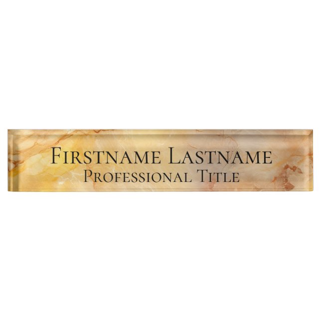 Elegant Gold  Desk Name Plate (Front)