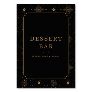 Elegant Gold Dessert Bar Sign Table Number