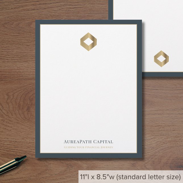 Elegant Gold Diamond Logo Letterhead (Creator Uploaded)
