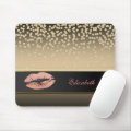 Elegant Gold Diamonds -Glittery Lip-Personalized Mouse Pad | Zazzle