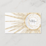 Elegant Gold Doodles Sun Moon Mandala Design Business Card